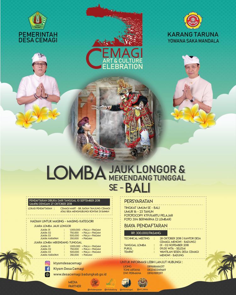 Form Pendaftaran Lomba Tari Jauk Longor dan Mekendang Tunggal